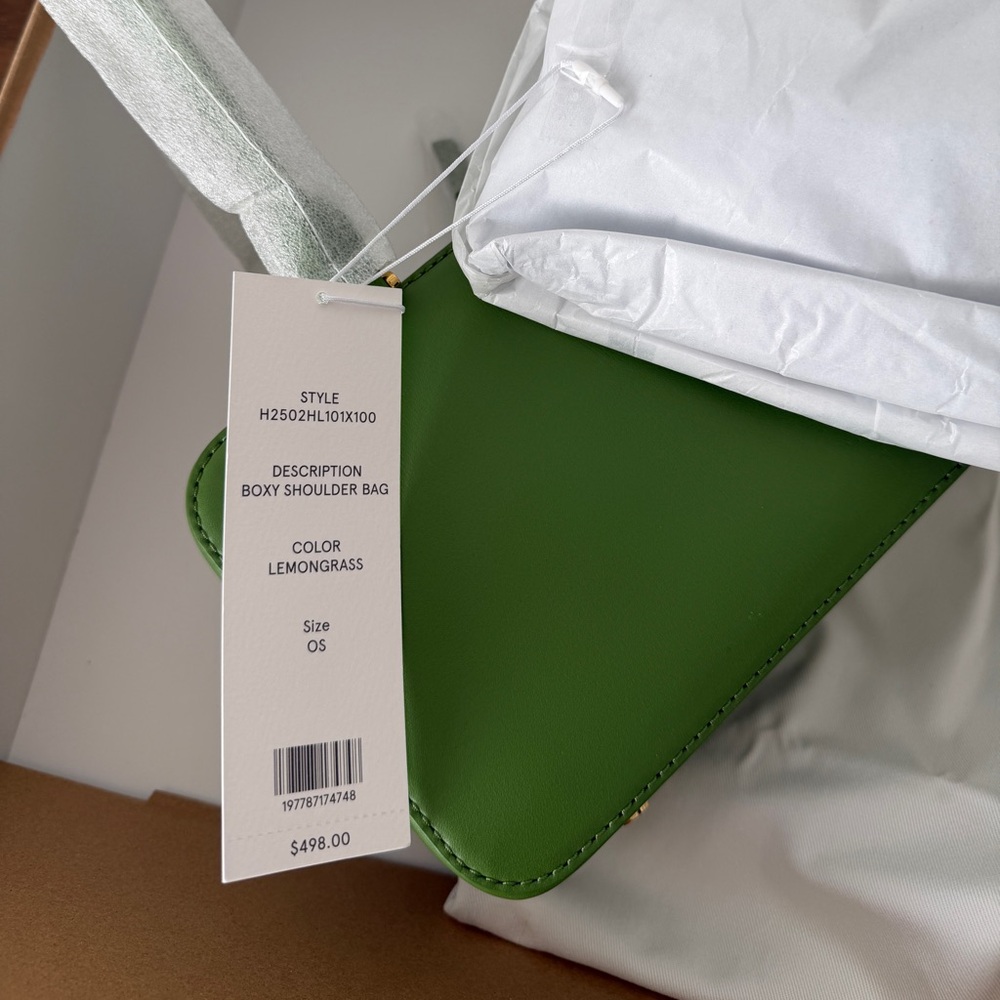 Green Leather Shoulder Bag - TRENDY COLOR - Picture 8 of 11